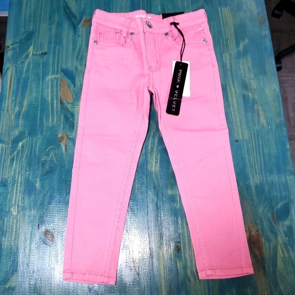 NEW Pink Velvet skinny jeans Size 5